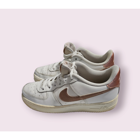 Nike Air Force 1 Low Summit White Metallic Red Bronze 314219-129 SZ 7Y - Picture 4 of 12